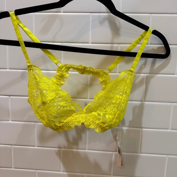 Free People x HAH Other - Free People x HAH collab bralette in cool lemon chartreuse color M